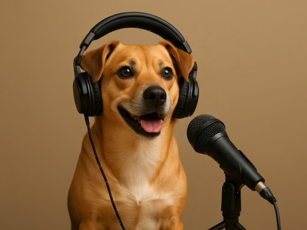 Motion-2 Talking Photo Demo: A dog talking on a podcast